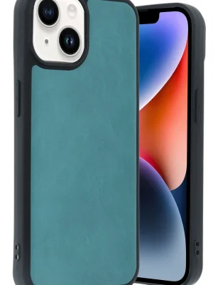 Newface iPhone 14 Kılıf Aras Deri Kapak - Açık Yeşil