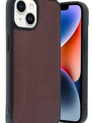 Newface iPhone 14 Kılıf Aras Deri Kapak - Bordo