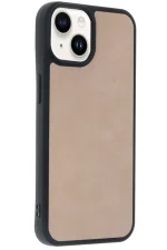 Newface iPhone 14 Kılıf Aras Deri Kapak - Pudra - Görsel 2
