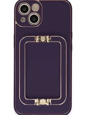 Newface iPhone 14 Kılıf Coco Elit Kapak - Derin Mor