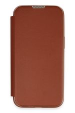 Newface iPhone 14 Kılıf Dolpin Kapaklı - Kahverengi - Görsel 2