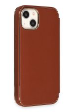 Newface iPhone 14 Kılıf Dolpin Kapaklı - Kahverengi - Görsel 3