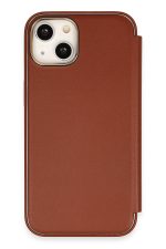 Newface iPhone 14 Kılıf Dolpin Kapaklı - Kahverengi - Görsel 4