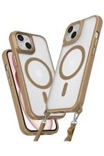 Newface iPhone 14 Kılıf Enka Magsafe Silikon Kılıf - Desert