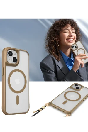 Newface iPhone 14 Kılıf Enka Magsafe Silikon Kılıf - Desert - Görsel 3