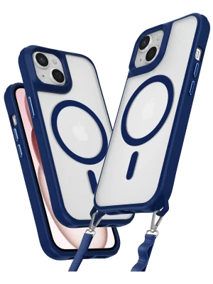 Newface iPhone 14 Kılıf Enka Magsafe Silikon Kılıf - Lacivert