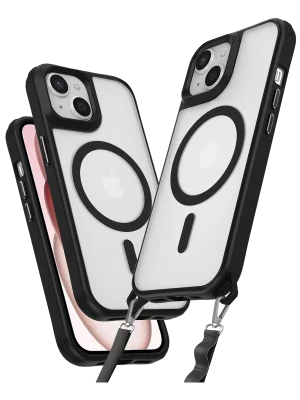 Newface iPhone 14 Kılıf Enka Magsafe Silikon Kılıf - Siyah