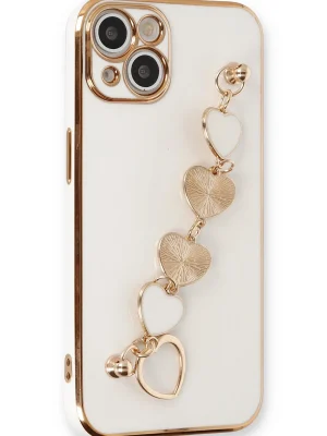 Newface iPhone 14 Kılıf Esila Silikon - Beyaz