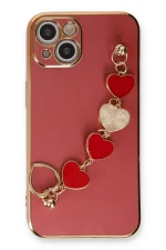 Newface iPhone 14 Kılıf Esila Silikon - Kırmızı - Görsel 2