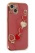 Newface iPhone 14 Kılıf Esila Silikon - Kırmızı