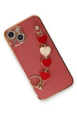 Newface iPhone 14 Kılıf Esila Silikon - Kırmızı - Görsel 3