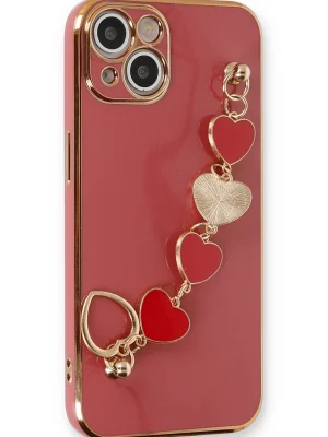 Newface iPhone 14 Kılıf Esila Silikon - Kırmızı