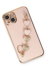 Newface iPhone 14 Kılıf Esila Silikon - Pudra - Görsel 3