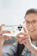 Newface iPhone 14 Kılıf Kart Şeffaf Silikon - Şeffaf - Görsel 2