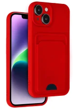 Newface iPhone 14 Kılıf Kelvin Kartvizitli Silikon - Kırmızı