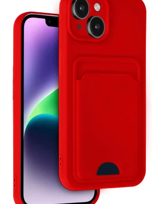 Newface iPhone 14 Kılıf Kelvin Kartvizitli Silikon - Kırmızı