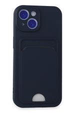 Newface iPhone 14 Kılıf Kelvin Kartvizitli Silikon - Lacivert