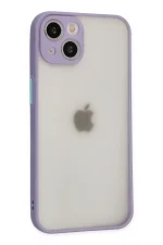 Newface iPhone 14 Kılıf Montreal Silikon Kapak - Mor - Görsel 2