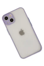 Newface iPhone 14 Kılıf Montreal Silikon Kapak - Mor - Görsel 3