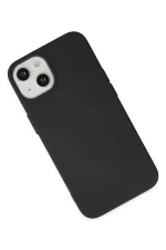 Newface iPhone 14 Kılıf Nano içi Kadife Silikon - Siyah - Görsel 3