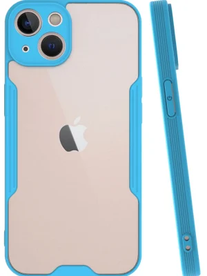 Newface iPhone 14 Kılıf Platin Silikon - Mavi
