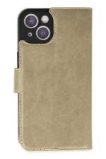 Newface iPhone 14 Kılıf Trend S Plus Kapaklı Kılıf - Gold