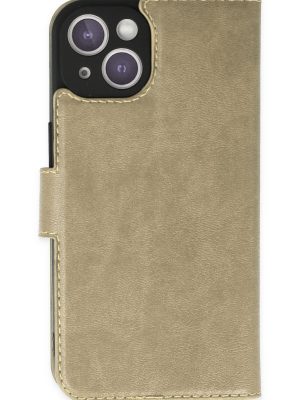 Newface iPhone 14 Kılıf Trend S Plus Kapaklı Kılıf - Gold