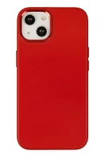 Newface iPhone 14 Plus Kılıf Asya Deri Silikon - Kırmızı