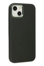 Newface iPhone 14 Plus Kılıf Asya Deri Silikon - Koyu Yeşil - Görsel 2