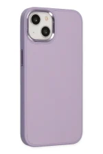 Newface iPhone 14 Plus Kılıf Asya Deri Silikon - Lila - Görsel 2