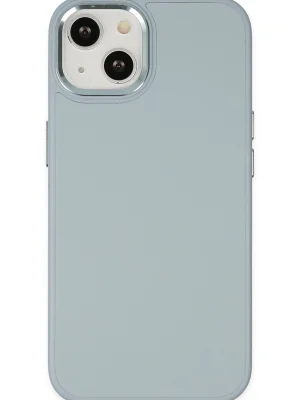 Newface iPhone 14 Plus Kılıf Asya Deri Silikon - Sierra Blue