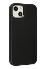 Newface iPhone 14 Plus Kılıf Asya Deri Silikon - Siyah - Görsel 2