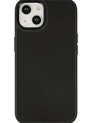 Newface iPhone 14 Plus Kılıf Asya Deri Silikon - Siyah