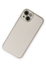 Newface iPhone 14 Plus Kılıf Coco Deri Silikon Kapak - Beyaz - Görsel 2