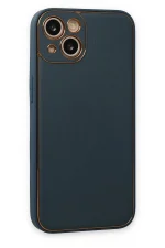 Newface iPhone 14 Plus Kılıf Coco Deri Silikon Kapak - Yeşil - Görsel 3