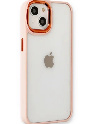 Newface iPhone 14 Plus Kılıf Dora Kapak - Pudra