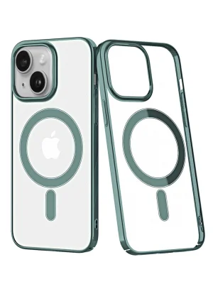 Newface iPhone 14 Plus Kılıf Element Magneticsafe Sert Kapak - Köknar Yeşili