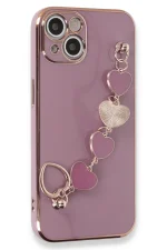 Newface iPhone 14 Plus Kılıf Esila Silikon - Mor