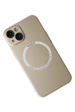 Newface iPhone 14 Plus Kılıf Jack Magneticsafe Lens Silikon - Gold - Görsel 2