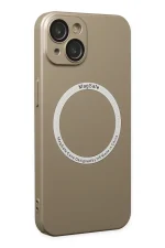Newface iPhone 14 Plus Kılıf Jack Magneticsafe Lens Silikon - Gold - Görsel 3