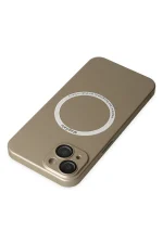 Newface iPhone 14 Plus Kılıf Jack Magneticsafe Lens Silikon - Gold - Görsel 5