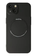 Newface iPhone 14 Plus Kılıf Jack Magneticsafe Lens Silikon - Siyah