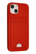 Newface iPhone 14 Plus Kılıf Kelvin Kartvizitli Silikon - Kırmızı - Görsel 2