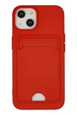 Newface iPhone 14 Plus Kılıf Kelvin Kartvizitli Silikon - Kırmızı