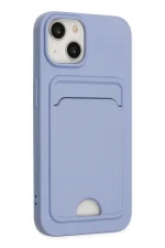 Newface iPhone 14 Plus Kılıf Kelvin Kartvizitli Silikon - Lila - Görsel 2