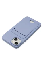 Newface iPhone 14 Plus Kılıf Kelvin Kartvizitli Silikon - Lila - Görsel 5