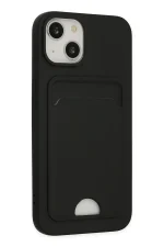 Newface iPhone 14 Plus Kılıf Kelvin Kartvizitli Silikon - Siyah - Görsel 2