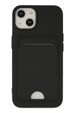 Newface iPhone 14 Plus Kılıf Kelvin Kartvizitli Silikon - Siyah