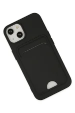 Newface iPhone 14 Plus Kılıf Kelvin Kartvizitli Silikon - Siyah - Görsel 3
