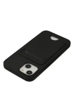 Newface iPhone 14 Plus Kılıf Kelvin Kartvizitli Silikon - Siyah - Görsel 5